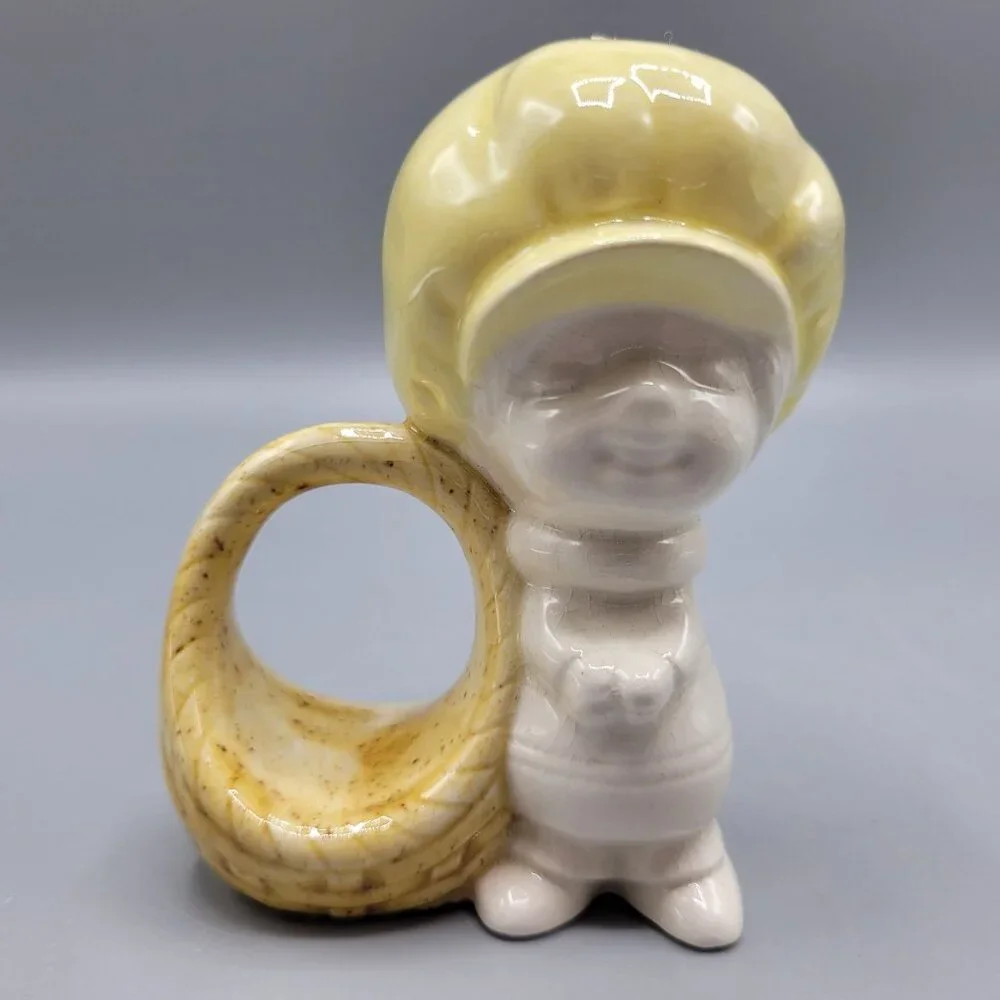 Vintage Porcelain Holly Hobbie Napkin Holders Ceramic Figurine Set Of 6 - Picture 6 of 10